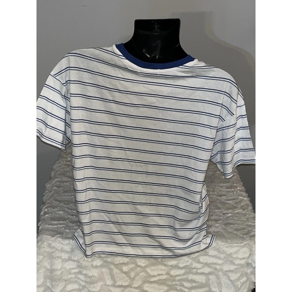 FSU Broncos Striped Graphic T-Shirt College Football Fan Apparel Womens L NWT - Picture 2 of 2